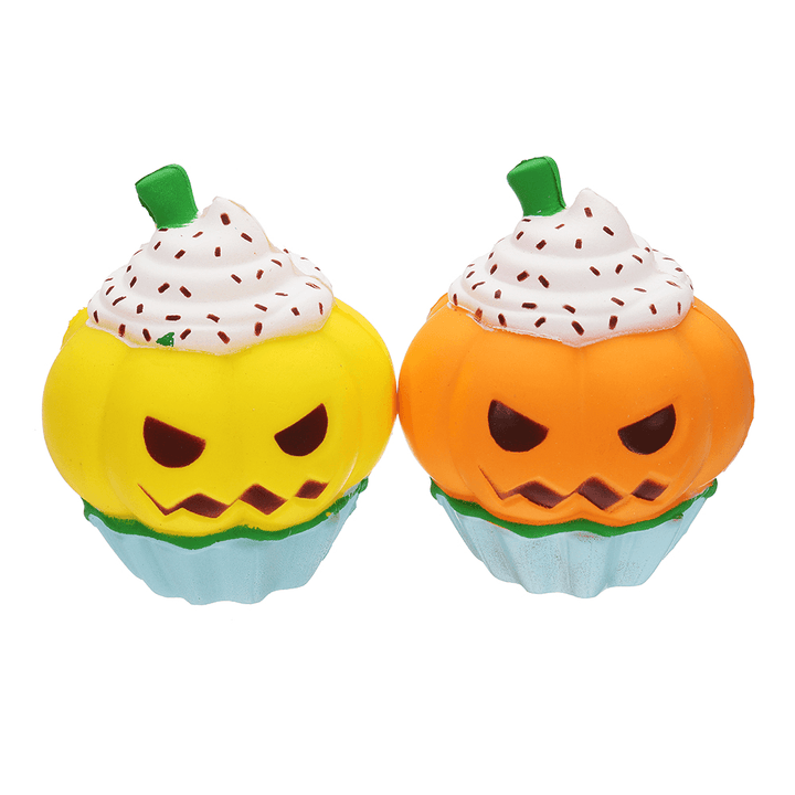 Halloween Pumpkin Ice Cream Squishy 13*10CM Slow Rising Soft Toy Gift Collection with Packaging - MRSLM