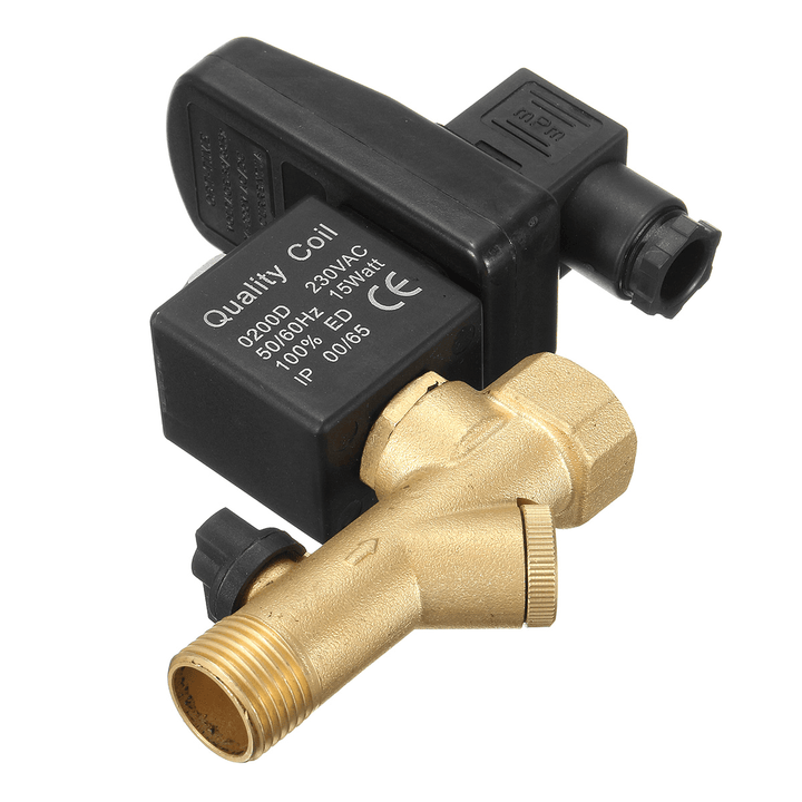 1/2" Automatic Electronic Drain Valve Electromagnetic Timed Air Compressed Electrotim Solenoid Valve - MRSLM