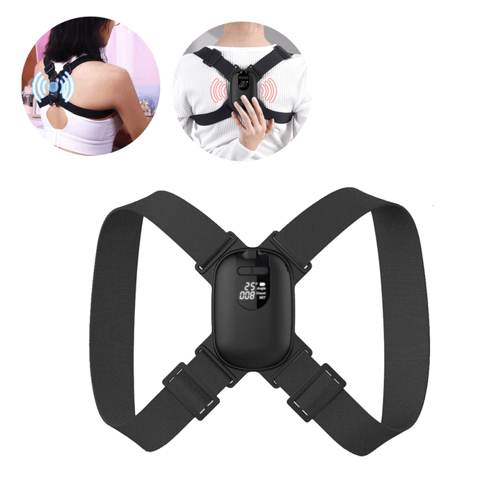 KALOAD Smart Back Posture Corrector Adjustable Intelligent Brace Support Belt Shoulder Training Belt Correction Spine Back Support - MRSLM