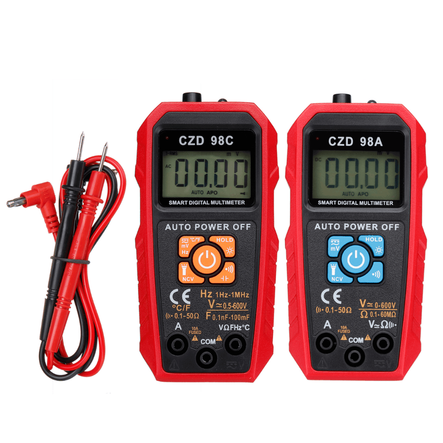 98A/C True RMS Electric Digital LCD Current AC DC Voltage Multimeter Capacitance Meter - MRSLM