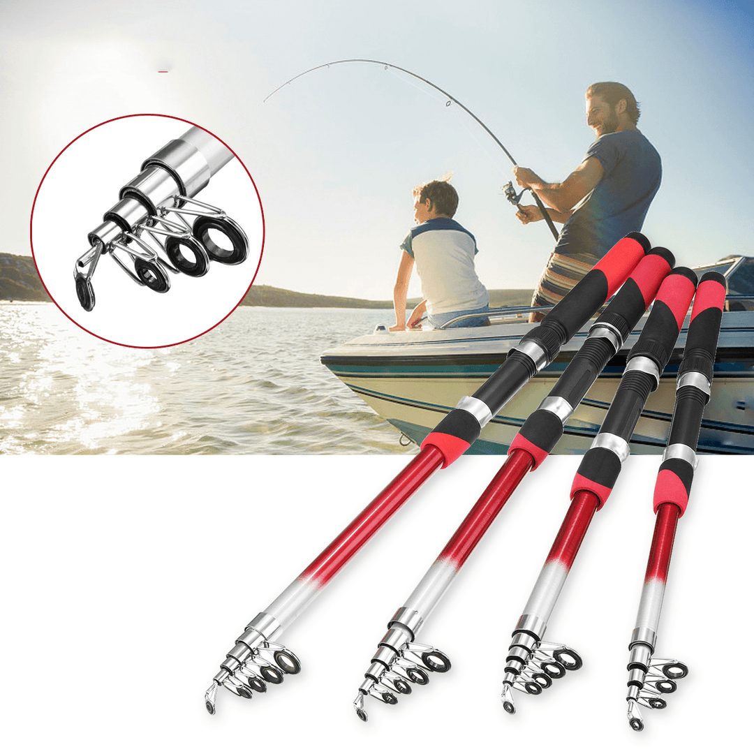 Fishing Rod Portable Sea Spinning Pole Portable Ultralight Fiber Telescopic Fishing Tools - MRSLM