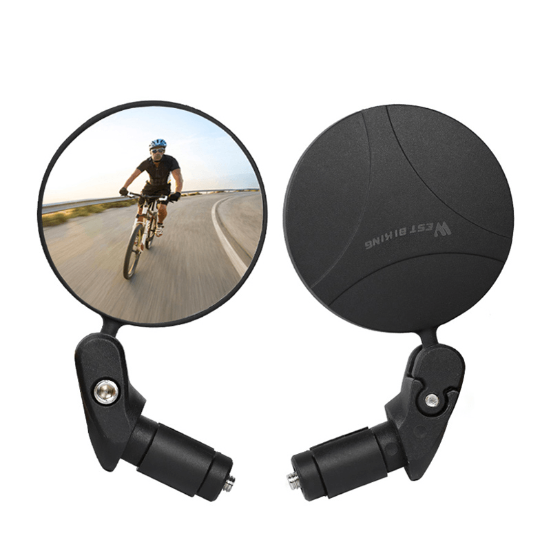 WEST BIKING Bike Rearview Mirror 360° Rotation Adjustable Wide Angle Cycling Rear View MTB Road Bike Bicycle Handlebar Mirrors - MRSLM