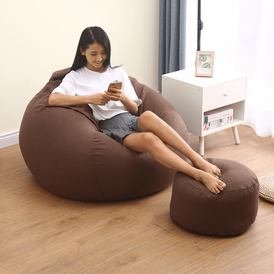 Lazy Sofa Large Bean Bag Cover Chair Cushion Pillow Lounger Couch Seat Indoor - MRSLM