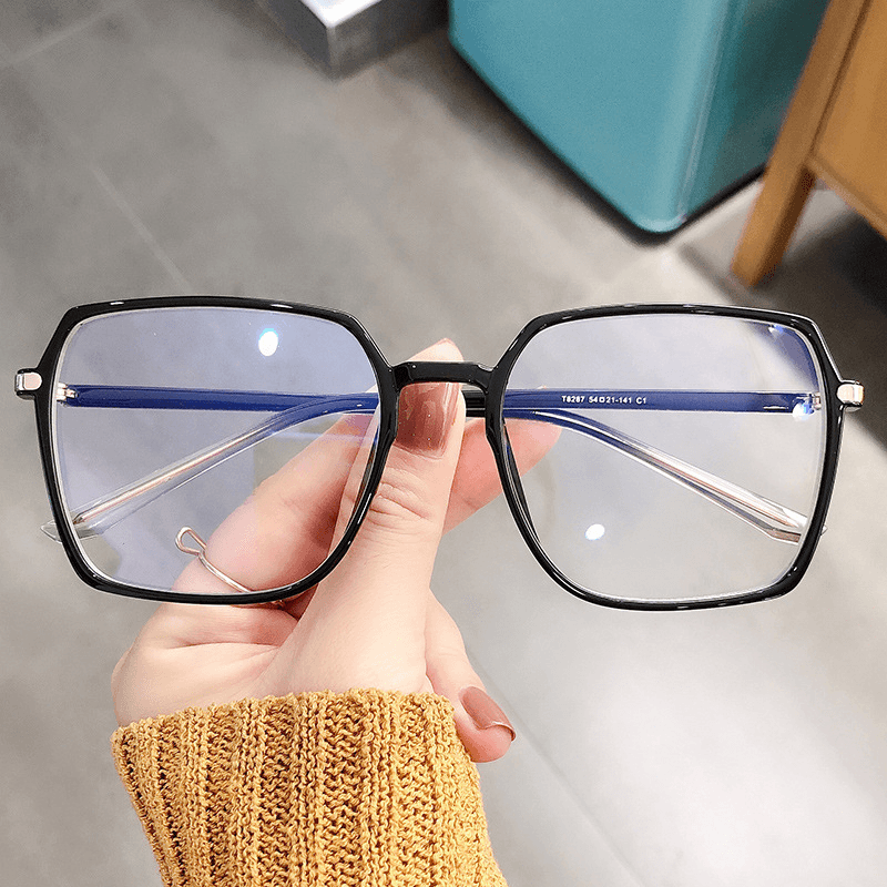 Fashion Tr90 Big Frame Literary Men and Women Frame Anti-Blue Light Glasses - MRSLM