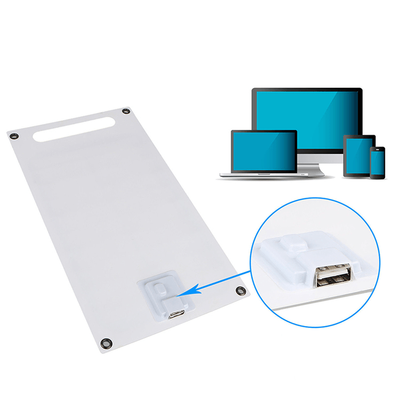 LEORY 5V 10W DIY Solar Panel Slim Light USB Battery Charger Portable Power Bank Pad Universal Kit Complete Phone Lighting Car - MRSLM