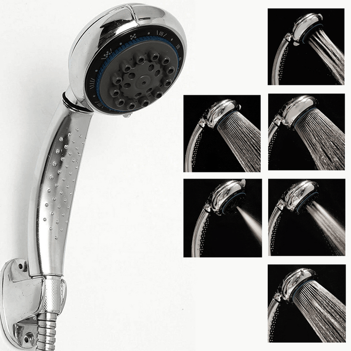 6 Functions ABS Hand Held Water Saving Pressurize Shower Head - MRSLM