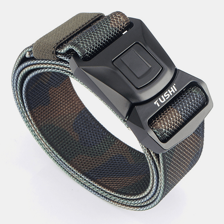 Men Nylon Quick Release Insert-Buckle 125Cm Breathable Quick-Drying Outdoor Safety Belt Training Tactics Belt - MRSLM