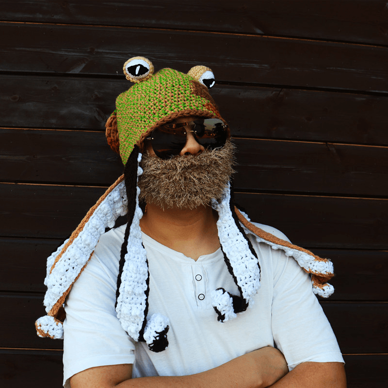 Octopus Hat Octopus Knitted Wool Hat plus Beard - MRSLM