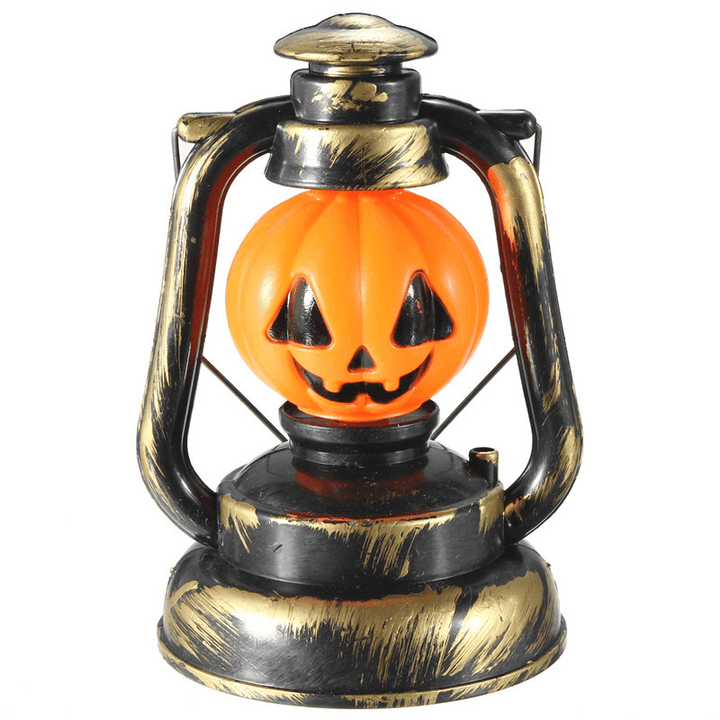 Halloween Pumpkin Skull Witch Lantern Lamp with Light Laughter - MRSLM