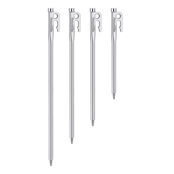 Naturehike Stainless Steel Tent Nail Large Awning Tent Stake High Strength Camp Stake - MRSLM