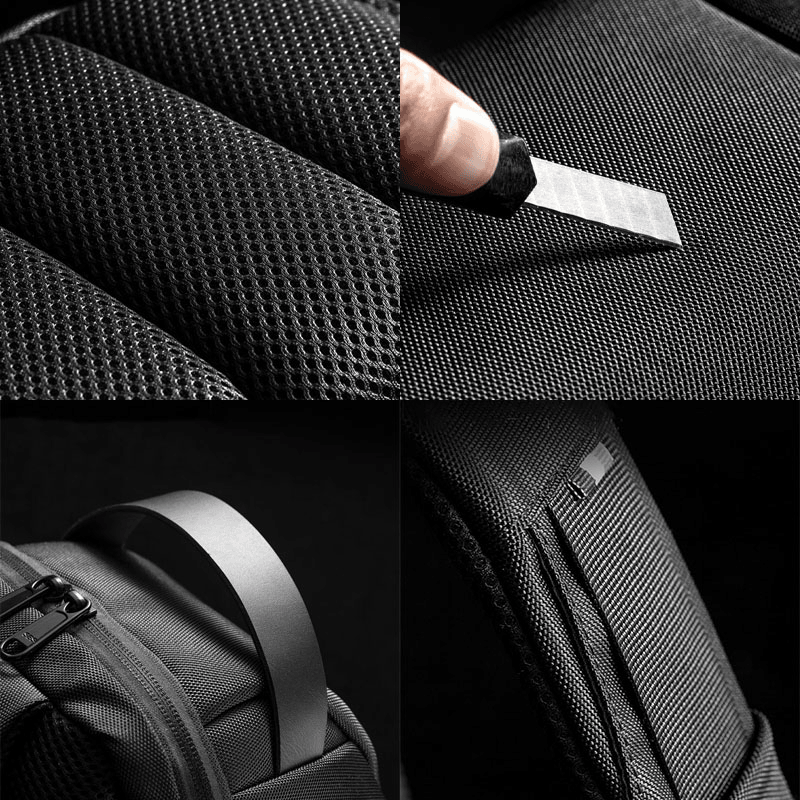 Men Oxford Password USB Charging Anti-Theft Multi-Layers Waterproof Crossbody Bag Chest Bag Sling Bag - MRSLM