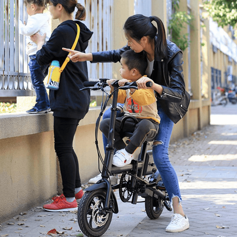 Children'S Bicycle Front Seat with Armrest Folding Removable Comfortable Bicycle Saddle Cycling Accessories - MRSLM