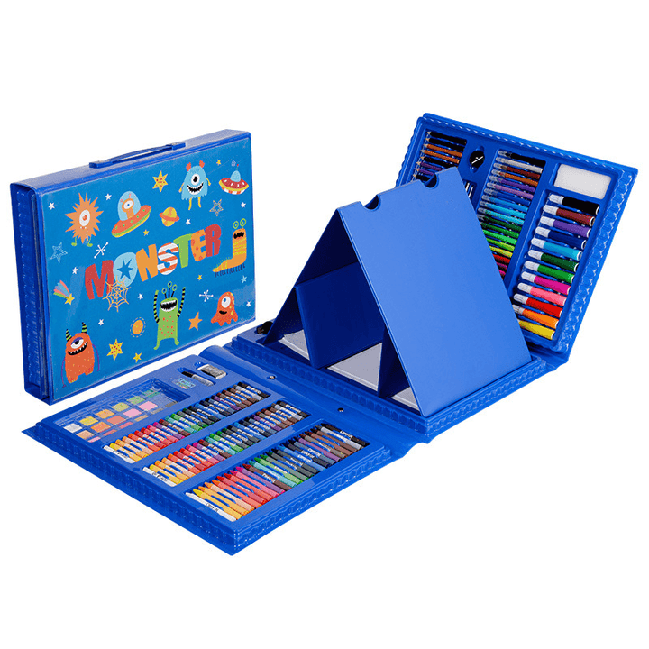 176 Pieces of Painting Gift Box Art Supplies New Year Gift Primary School Stationery Learning Painting Watercolor Pen Set - MRSLM