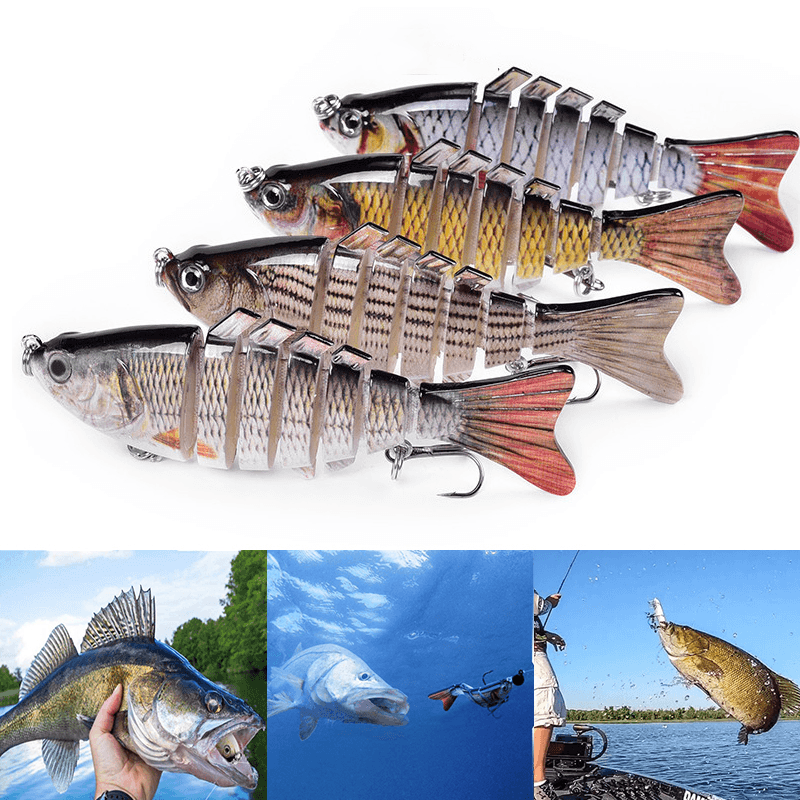 ZANLURE 10Cm 15G Corrosion Resistant Freshwater and Seawater Universal Simulation Bait Multi-Section Lures Submerged Fishing Lures Fishing Lures - MRSLM