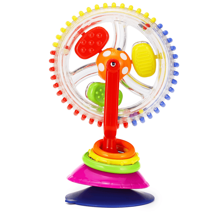 Baby Kid Rainbow Creative Observe Ferris Wheel Rattle Educational High Chair Toys - MRSLM