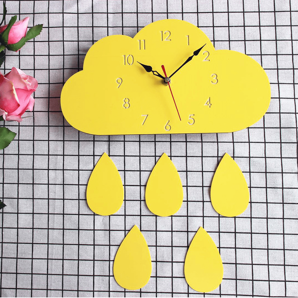 Cloud Wall Clock Home Cartoon Living Room Creative Wall Clock - MRSLM