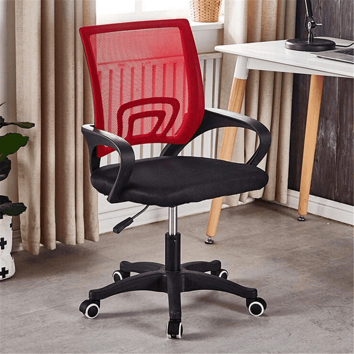 Office Mesh Chair Ergonomic Swivel Mid-Back Computer Desk Seat Nylon Base Adjustable Lifting Chair Home Office Furniture - MRSLM