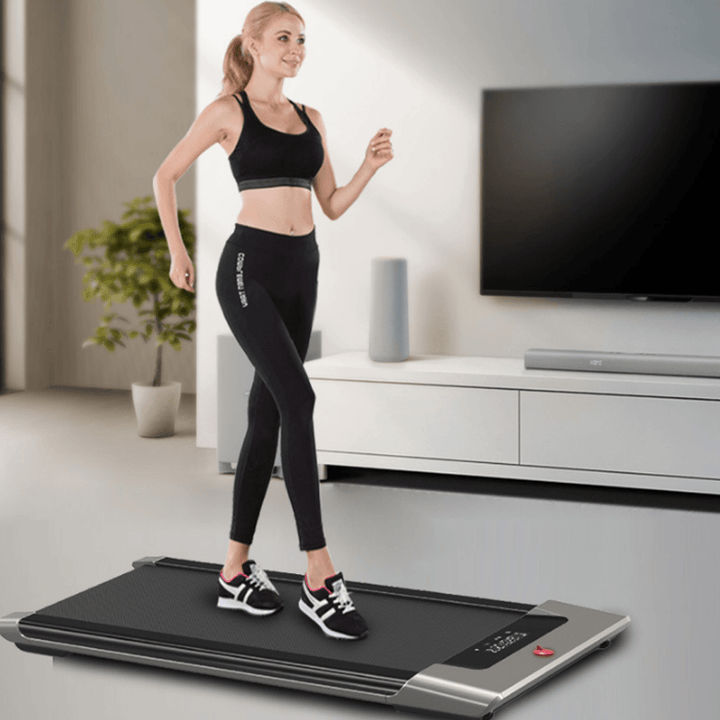 Bominfit T2 500W 42Cm Wide Tread Belt Treadmill 6 Modes Max Speed 6K/H App/Remote Control Electric Fitness Walkingpad Machine for Family Max Load 90Kg - MRSLM