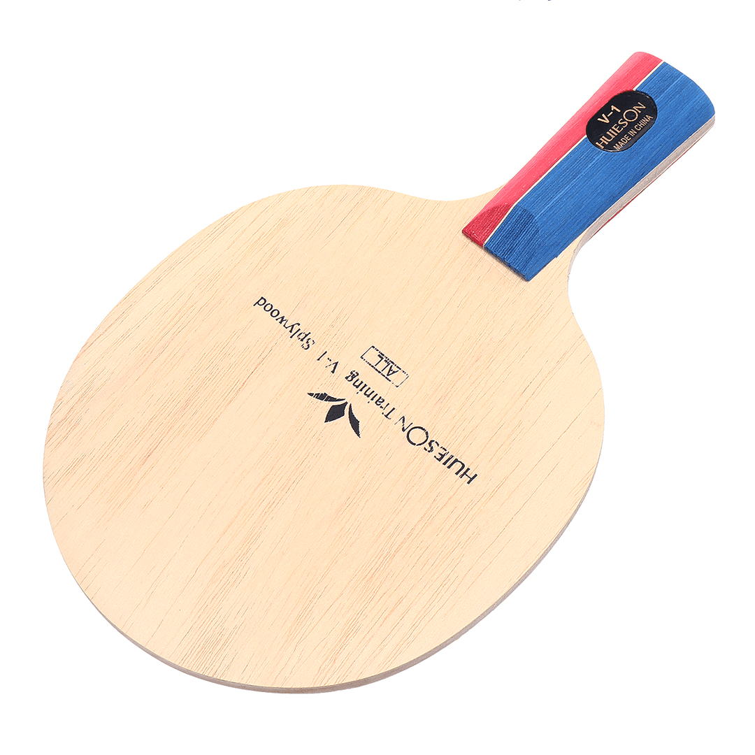 1 Pcs FL/CS Table Tennis Racket 5-Layer Pure Wood Training Table Tennis Floor Horizontal Racket Direct Racket - MRSLM