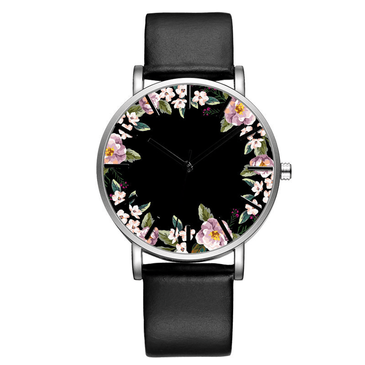 BAOSAILI B-9014 Unisex Wrist Watch Flower Picture Dial Display Quartz Watch - MRSLM