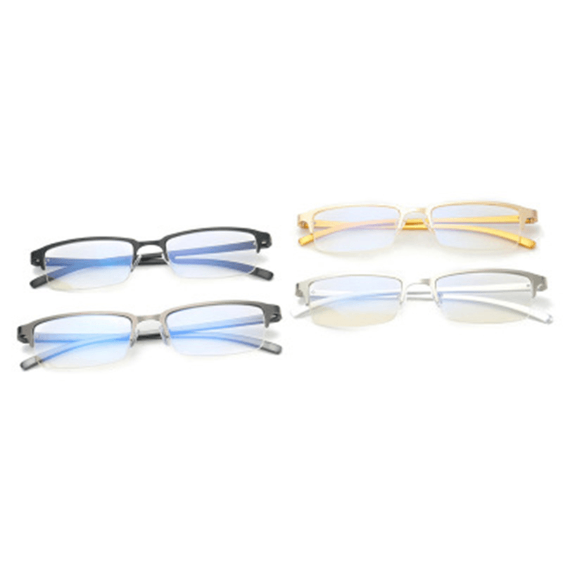 Metal Flat Mirror Retro Men'S Frame Goggles - MRSLM