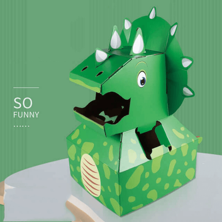 Wear a Carton Dinosaur DIY to Make Toy Puzzles - MRSLM