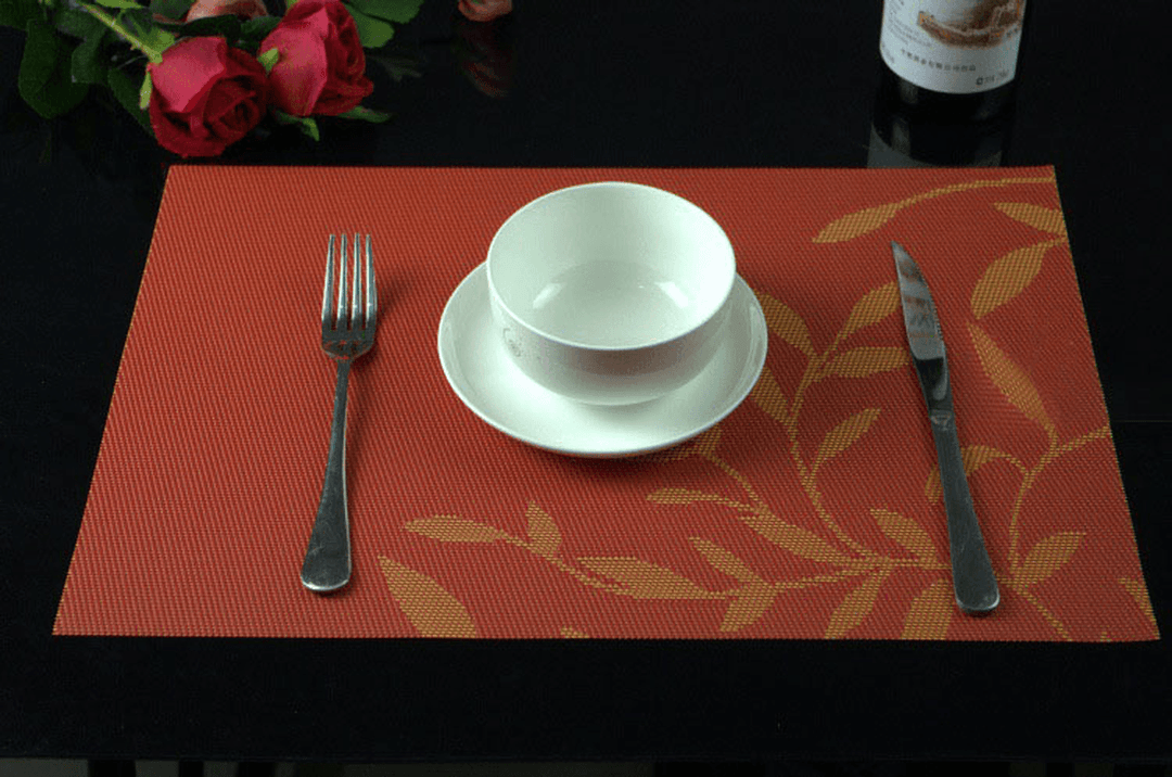 Washable Placemat for Dining Table Creative Heat Insulation Stain Resistant Anti-Skid Eat Mats - MRSLM