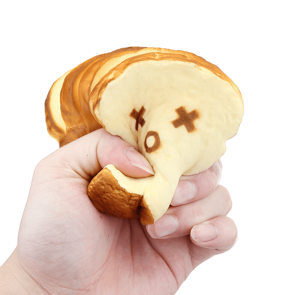 Bread Squishy Toast 8CM Funny Expressions Jumbo Gift Collection with Packaging - MRSLM