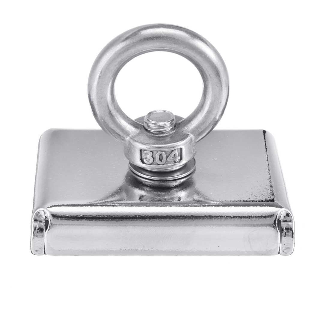 300KG D75 Super Fishing Recovery Block 304 Magnet Eyebolt Ring Metal with 10M Rope - MRSLM