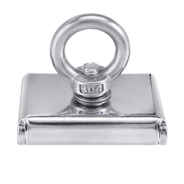 300KG D75 Super Fishing Recovery Block 304 Magnet Eyebolt Ring Metal with 10M Rope - MRSLM