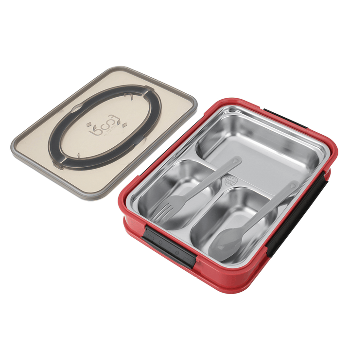 3/4-Grid Bento Box Large Capacity Students Lunch Box Eco-Friendly Leakproof 1000Ml Food Container for Outdoor Camping Travel Picnic - MRSLM