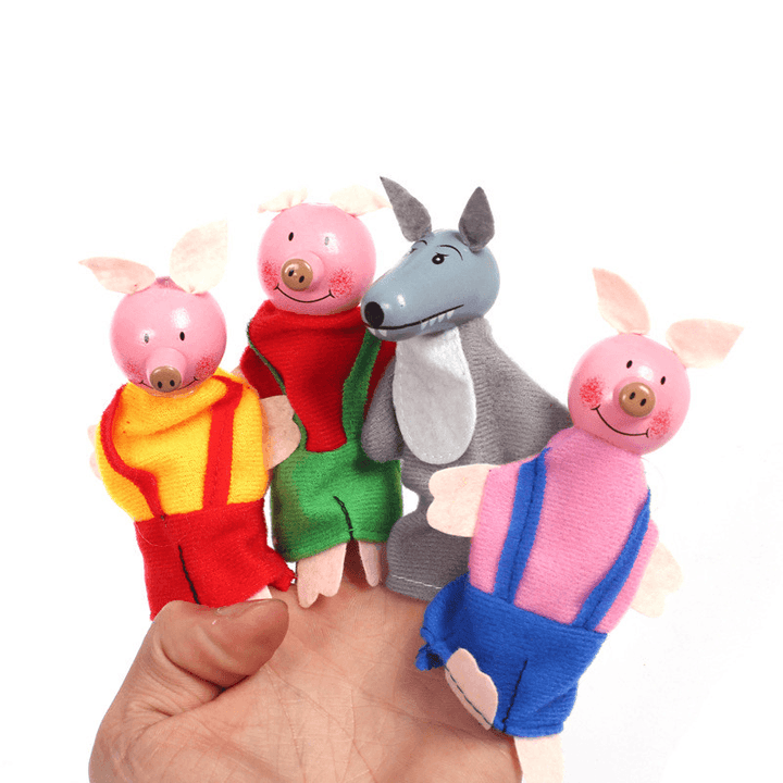 Christmas 7 Types Family Finger Puppets Set Soft Cloth Doll for Kids Childrens Gift Plush Toys - MRSLM