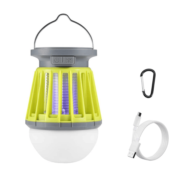 Thorfire Solar Mosquito Killer Lantern IPX6 Waterproof Mosquito Zapper 3 Modes Camping Light Usb/Solar Charging Mosquito Lamp - MRSLM