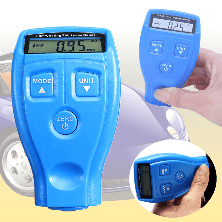 Thickness Tester Digital Auto Car Paint Coating Measuring Gauge Meter 3 Colors - MRSLM