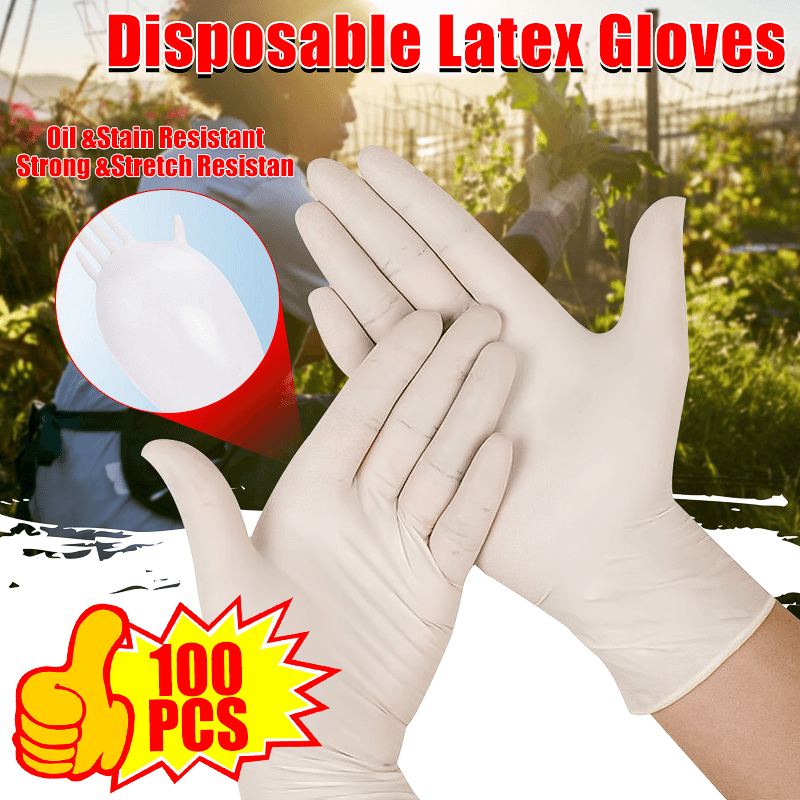 KANGSHOU 100*Pcs Disposable PVU BBQ Gloves Waterproof Safety Tableware Gloves - MRSLM