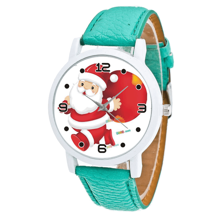 Cartoon Santa Claus and Gift Pattern Cute Kid Watch Fashion Children Quartz Watch - MRSLM