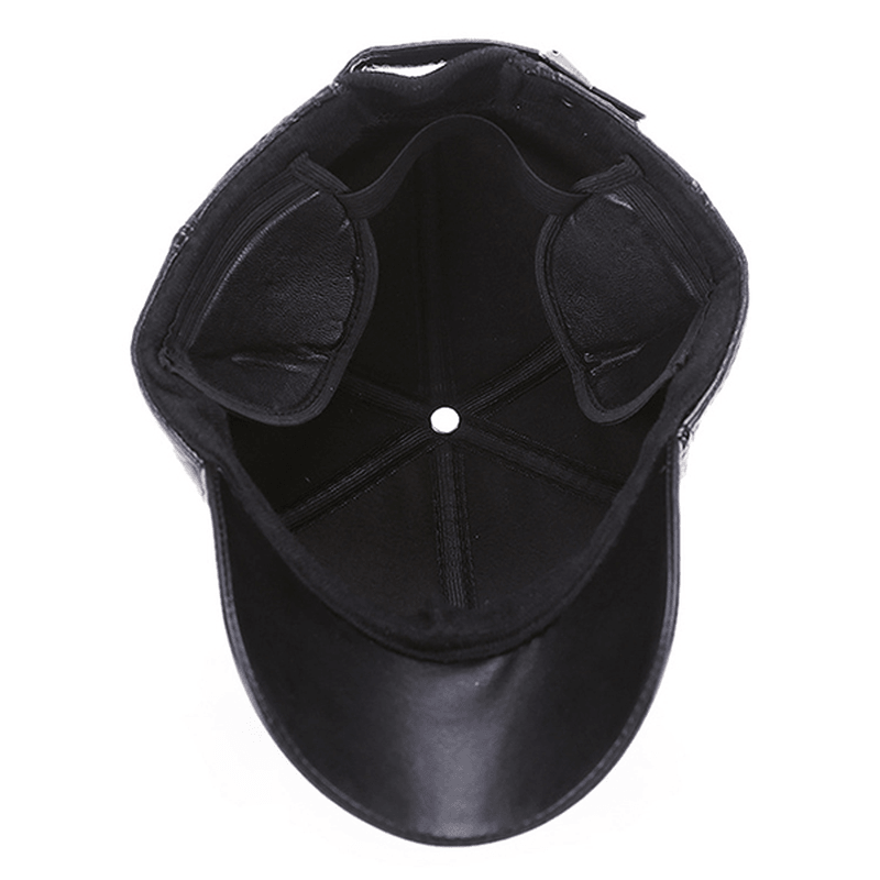 Ens Adjustable Earmuffs Artificial Leather Baseball Cap - MRSLM