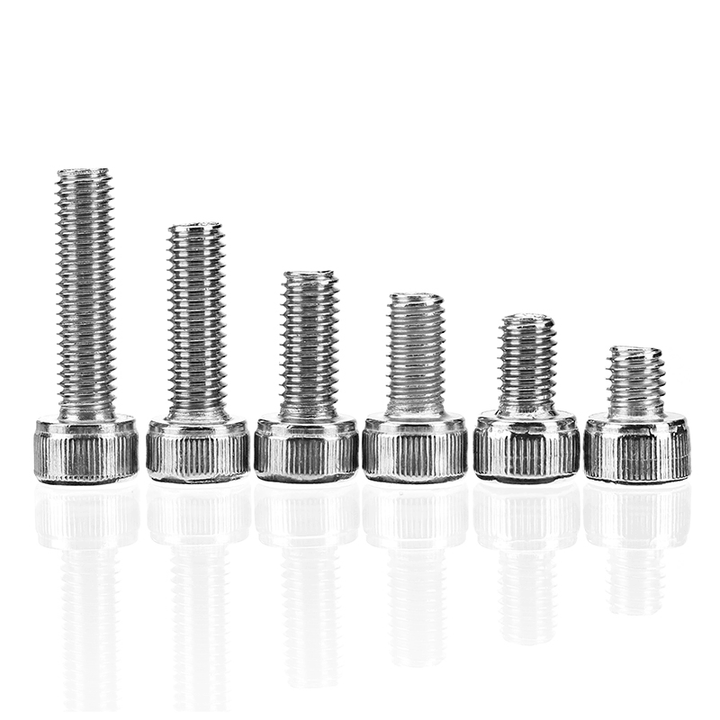 Suleve™ M5SH1 60Pcs M5 Stainless Steel 6-20Mm Hex Socket Cap Head Screw Allen Bolt Assortment Kit - MRSLM