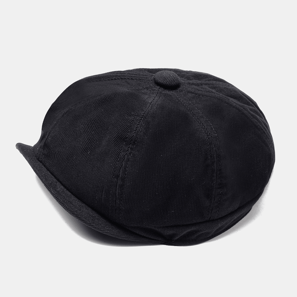 Unisex British Retro Beret Caps Corduroy Cap - MRSLM