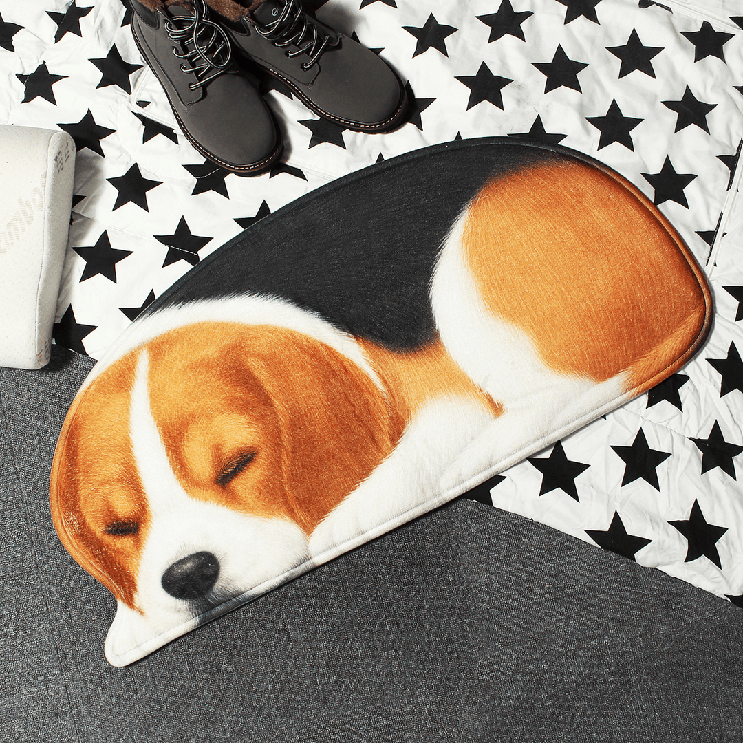 3D Cute Dog Pattern Doormat Indoor Print Door Mat Suedel Floor Rugs - MRSLM