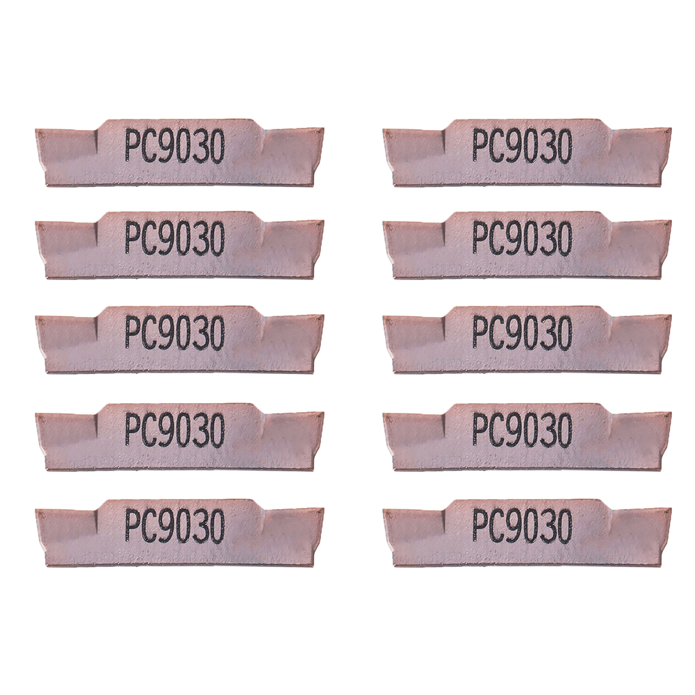 10Pcs MGMN200-G PC9030 2Mm Carbide Insert for MGEHR/MGIVR Grooving Cut off Tool Holder - MRSLM