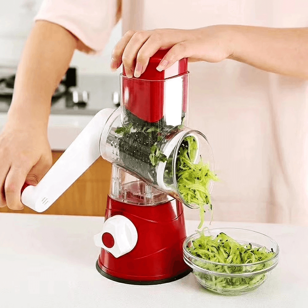 3 in 1 Vegetable Slicer Manual Kitchen Accessories Vegetable Chopper round Grater Cutter Potato Spiralizer Home Gadget Tool - MRSLM