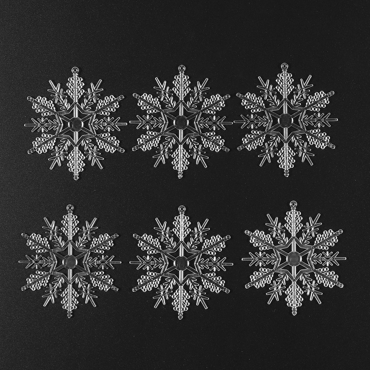 24Pcs Christmas Large Snowflake Ornament Charm Pendant Xmas Party Decoration - MRSLM
