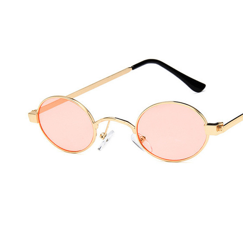 Super Small Frame Summer Color Oval Sunglasses - MRSLM