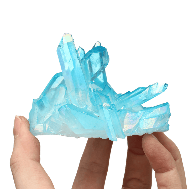 1Pcs Royal Blue Natural Crystals Quartz Cluster Mineral Specimen Healing Home Decorations - MRSLM