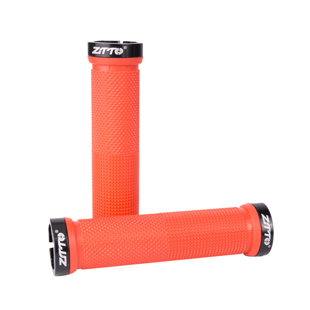 ZTTO AG-16 22Mm 34X130Mm Anti-Slip Bilateral Locking Available Aluminum Alloy Rubber 1 Pair X Bicycle Grip Mountain Bikes Grip - MRSLM