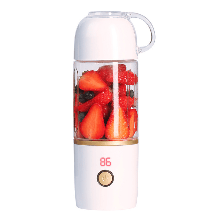 Vitamer 400Ml Automatic Fruit Juicer Portable Travel USB DIY Electric Juicing Extractor Cup with Intelligent Digital Display UV Disinfection Lamp - MRSLM