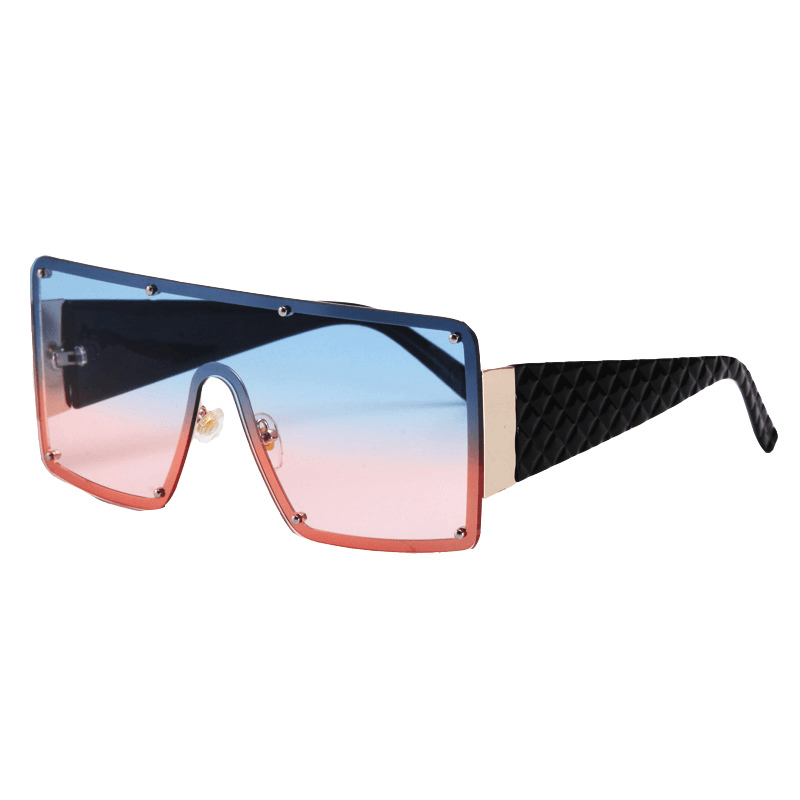 Large Square Frame One-Piece Sunglasses - MRSLM