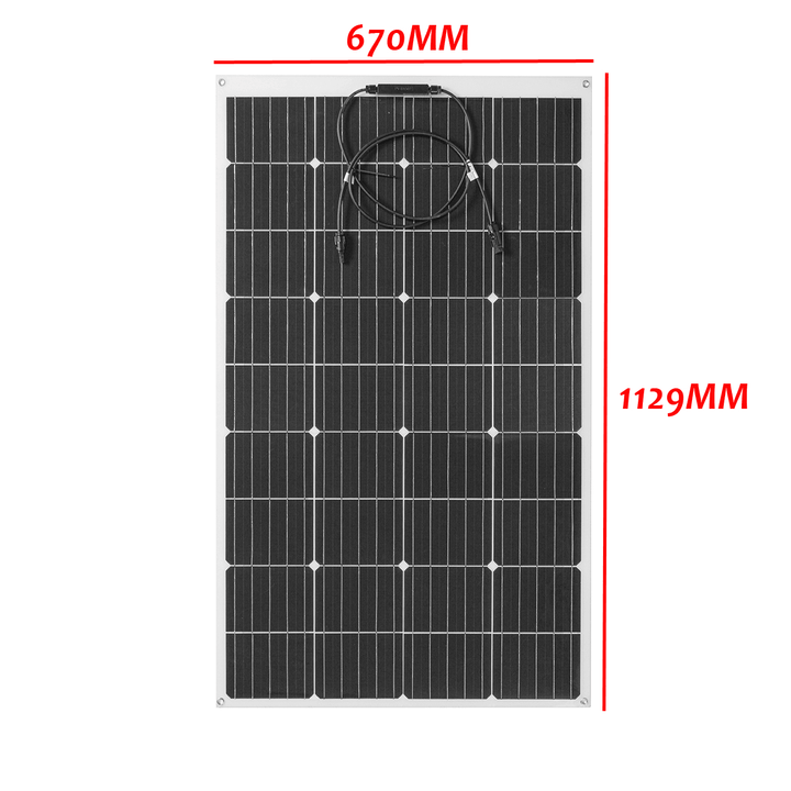 150W 18V Highly Flexible Monocrystalline Solar Panel Connector Car Boat Camping - MRSLM