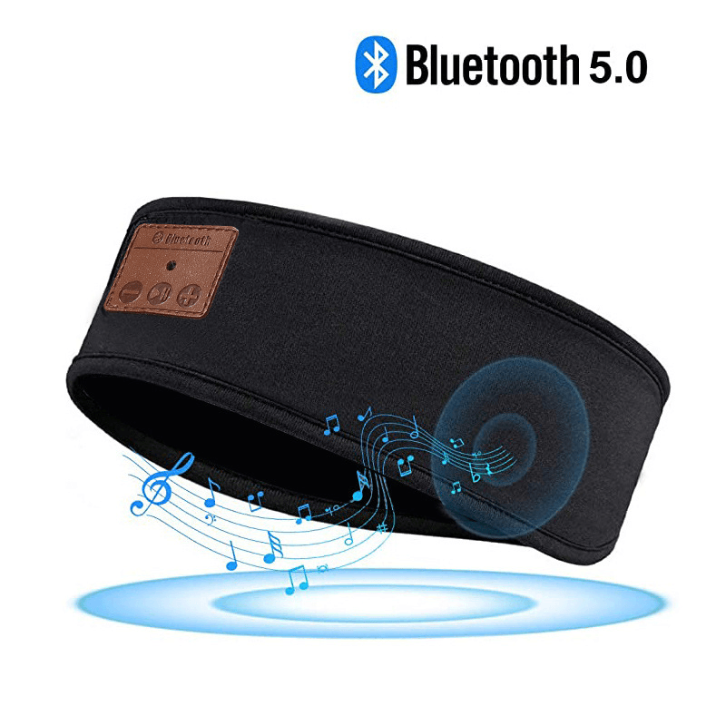 Music Headband Cover Eyes Sleep Goggles Removable and Washable Bluetooth 5.0 Call Sports Headscarf - MRSLM